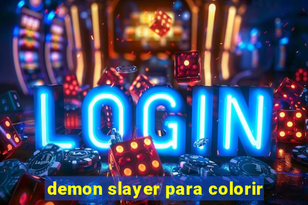 demon slayer para colorir